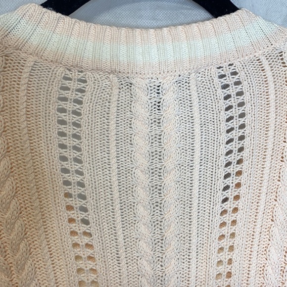 Lauren Ralph Lauren Pink Blush Striped Light Academia Sweater - Picture 8 of 9